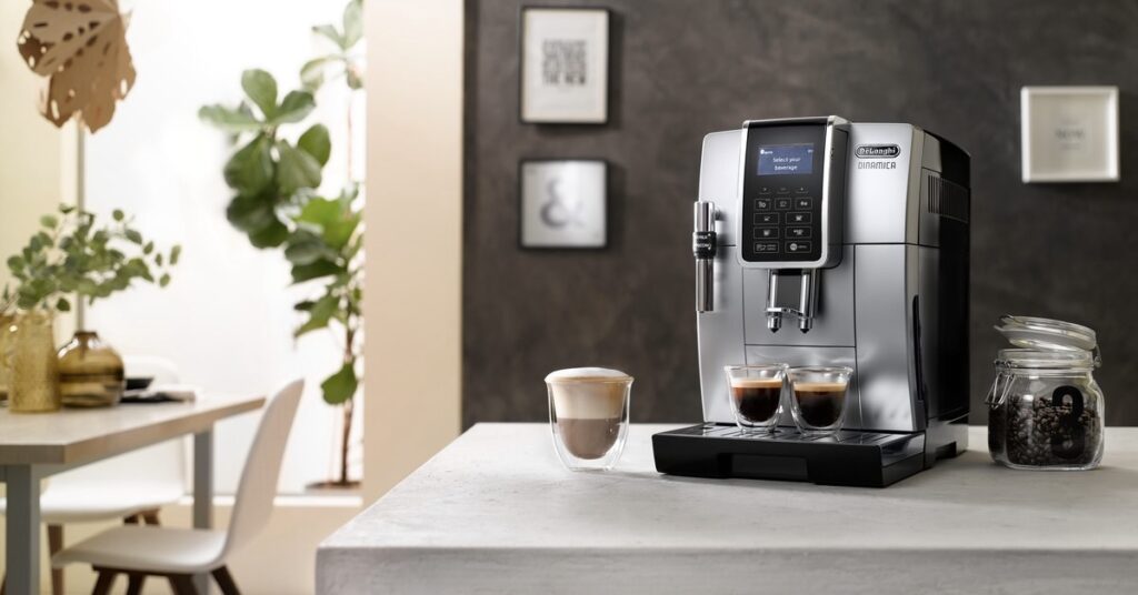 Coffee machine on the table