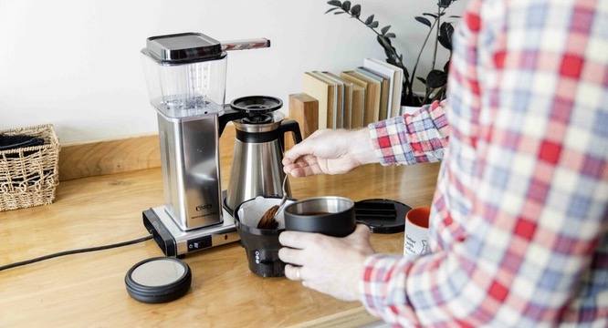 Man making coffee